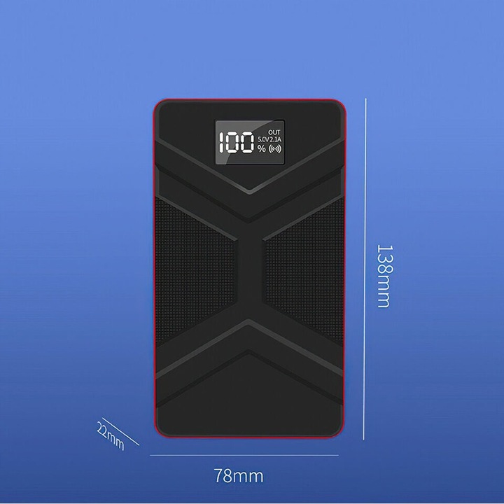 Mocny Inteligentny Prostownik Samochodowy Ładowarka Akumulatora 30000MAH