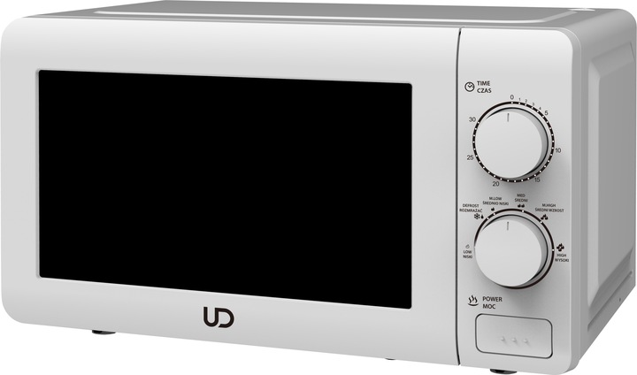 BIAŁA KUCHENKA MIKROFALOWA MIKROFALÓWKA MIKROFALA UD TIMER 700W 20l LITRÓW