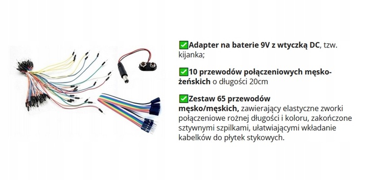 Zestaw startowy WiFi ESP XXL do nauki Arduino