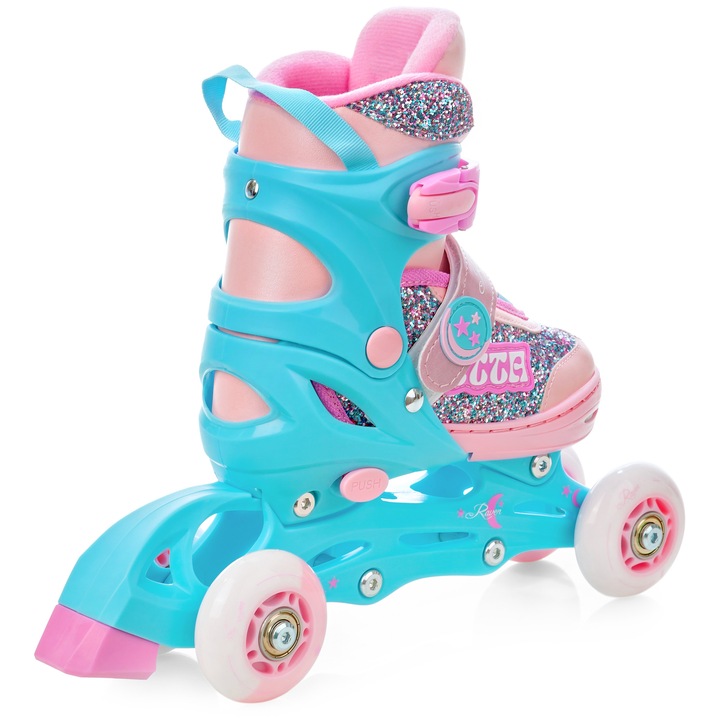 Rolki Wrotki Regulowane 3w1 RAVEN Etta 27-30 Kółka LED