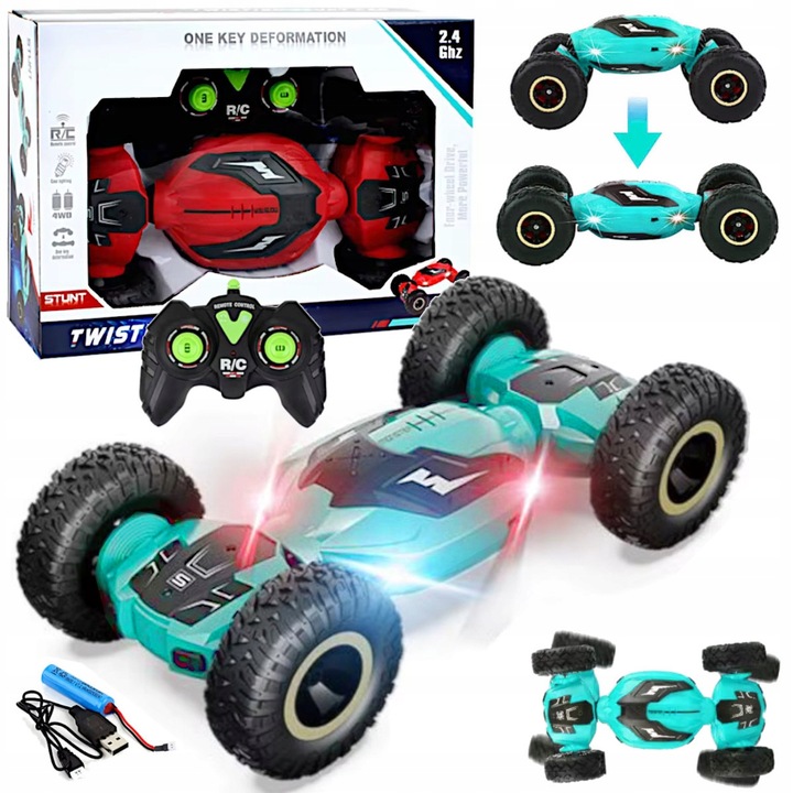 SAMOCHÓD ZDALNIE STEROWANY RC AUTO TWIST CAR STUNT 4X4 PREZENT DLA DZIECI