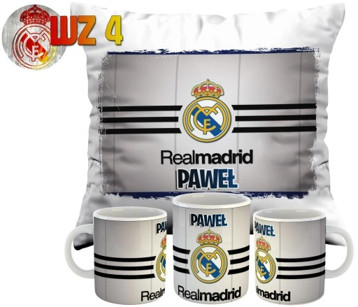 ZESTAW PODUSZKA KUBEK REAL MADRYT MADRID IMIĘ Y5