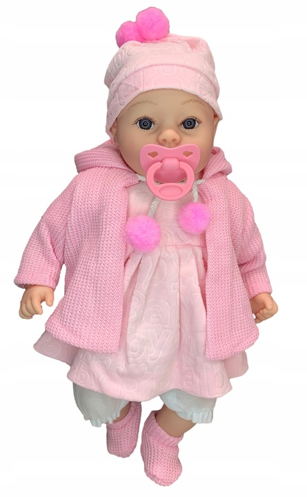 LALKA BOBAS BABY MÓWI ŚPIEWA SMOCZEK BORN JAK ŻYWA BUTELKA