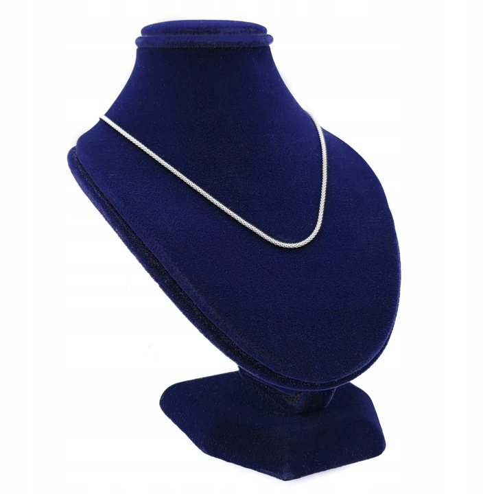 Łańcuszek Srebrny 925 Splot Popcorn Coreana Rodowany | 60 cm x 1.2 mm