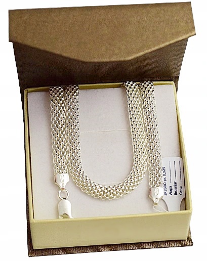 Naszyjnik Srebrny Damski Tub Ażurowy 6,00 mm Szeroki pr 925 Grawer Gratis