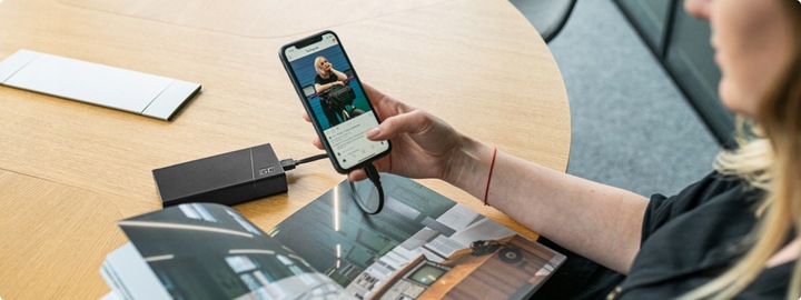 POWER BANK 20000mAh GREEN CELL 18W PD USB-C QC POWER DELIVERY QUICK CHARGE