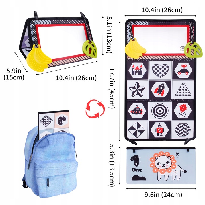 ZABAWKA SENSORYCZNA SKŁADANA Z LUSTERKIEM DLA DZIECI Wersja cyfrowa