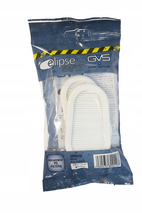 FILTRY PRZECIWPYŁOWE ELIPSE GVS P3 RD SPR336 DO MASEK SPR299/501/407/406 Z