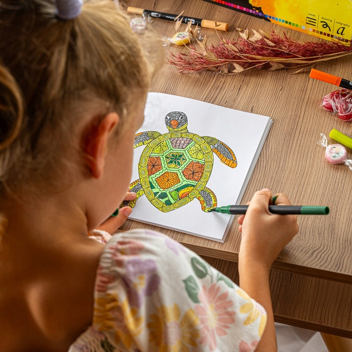 MARKERY AKWARELOWE 24 SZT MAZAKI PISAKI FLAMASTRY DWUSTRONNE WODNE ZESTAW