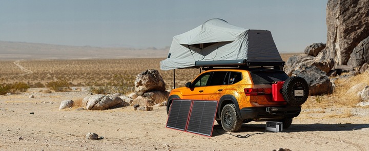 Przenośny panel słoneczny Dokio solarny 110W 18V kontroler 12V akumulator