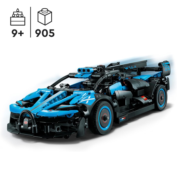 LEGO Technic Model Samochód Wyścigowy Auto Bugatti Bolide Agile Blue 42162