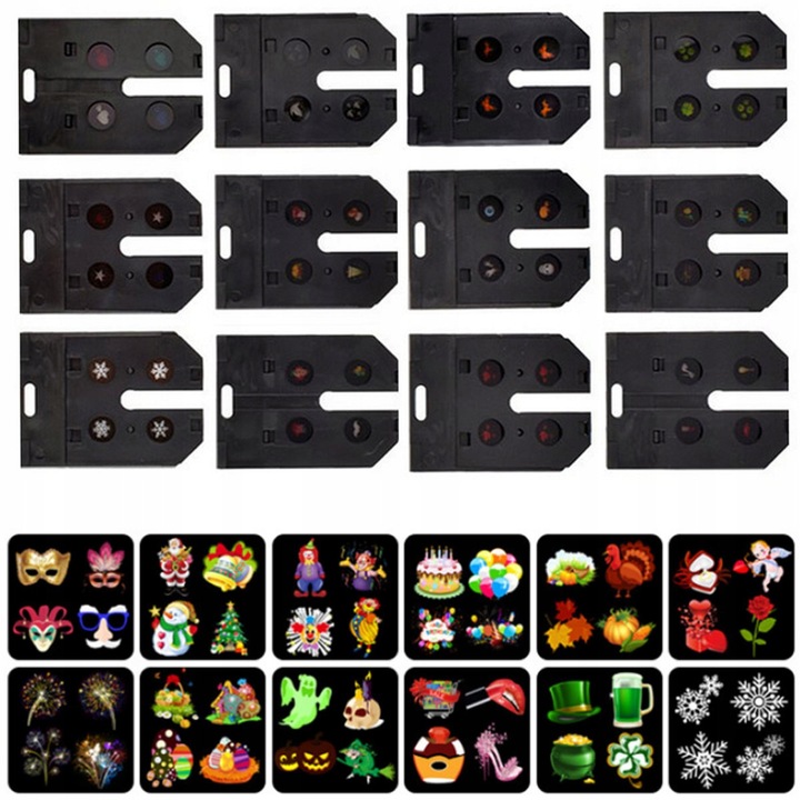 PROJEKTOR LED ŚNIEG ŚWIĄTECZNY 48 WZORÓW LASEROWY REFLEKTOR NA DOM RZUTNIK