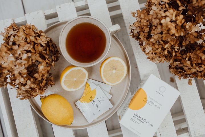 Witamina C 1000 Tysiączka - Colway z kolagenem Dzika róża Kolagen rybi 1000