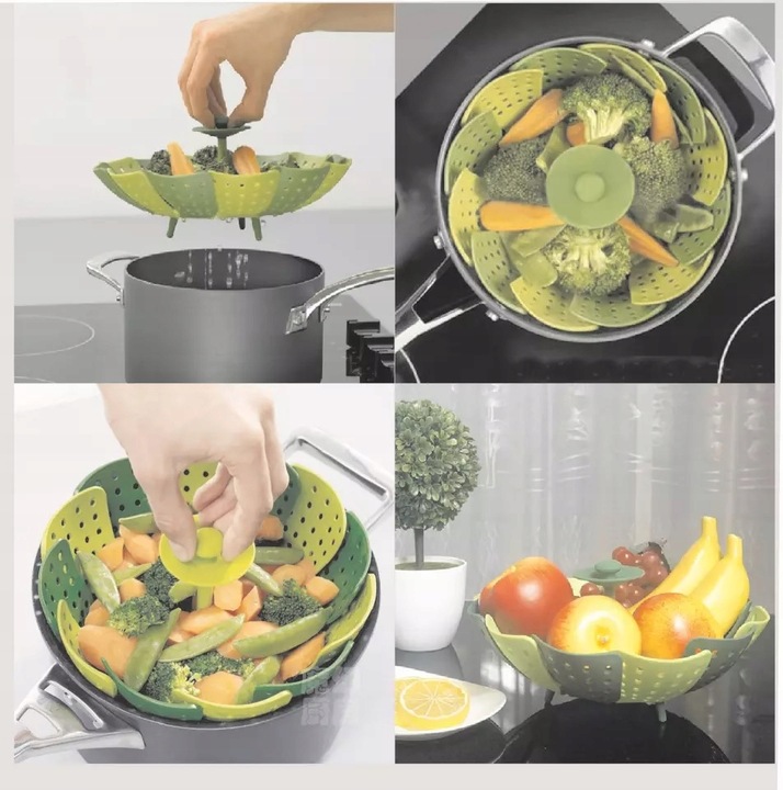 SITKO WKŁAD DO GOTOWANIA NA PARZE KOSZYK SKŁADANY