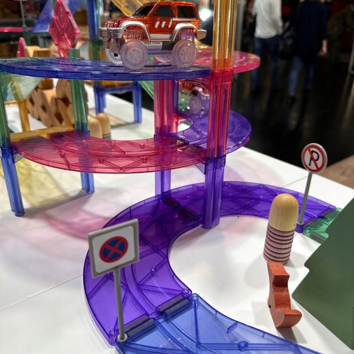 Cleverclixx klocki magnetyczne 80el Large Race Track Pastel