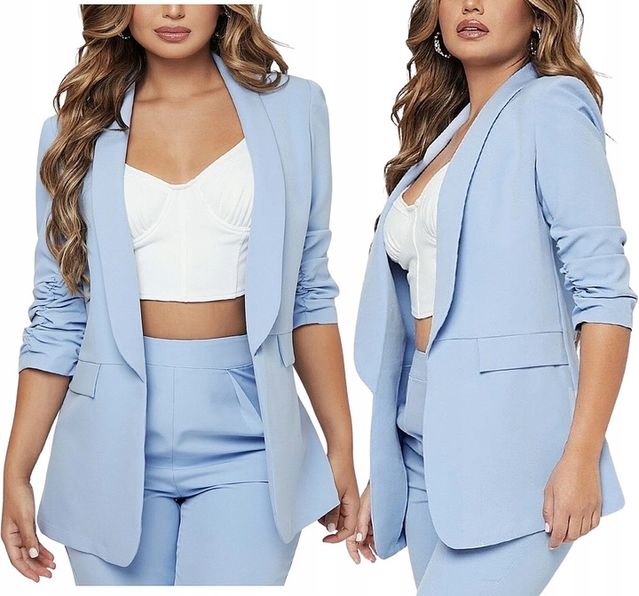 Damska elegancka MARYNARKA żakiet narzutka XXL /44