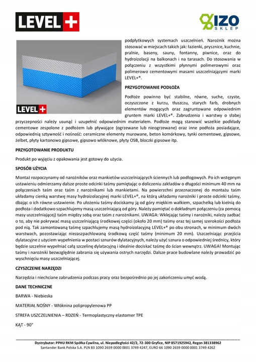 Narożnik Uszczelniający 10 szt Wewnętrzny B01