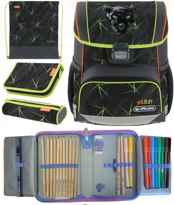 TORNISTER SZKOLNY HERLITZ LOOP PLUS PUMA ZESTAW KLASA 1-3