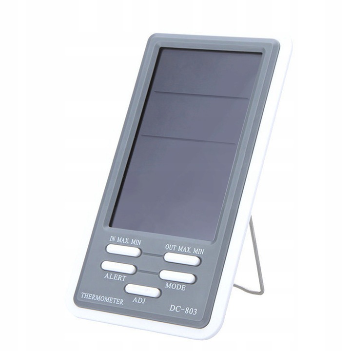 STACJA POGODY WEWNĘTRZNA ZEWNĘTRZNA HIGROMETR DATA ZEGAR TERMOMETR ALARM