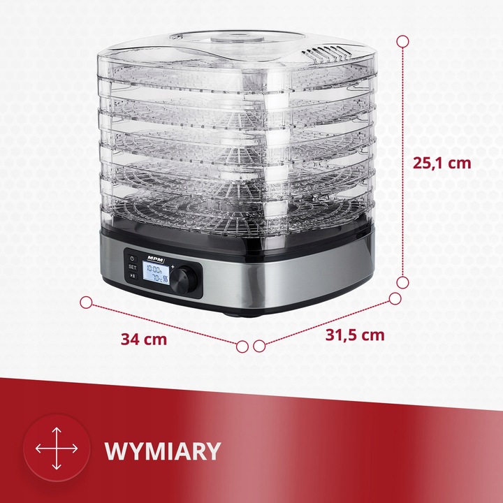 Suszarka spożywcza do grzybów owoców ziół warzyw MPM MSG-12