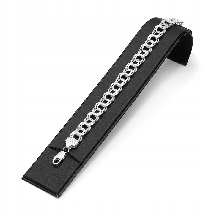 BRANSOLETKA SREBRNA GARIBALDI 21cm 11,3 mm 925