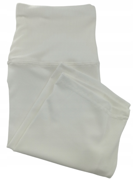 KOLARKI Leginsy KRÓTKIE PRĄŻKOWANE DAMSKIE BIAŁE