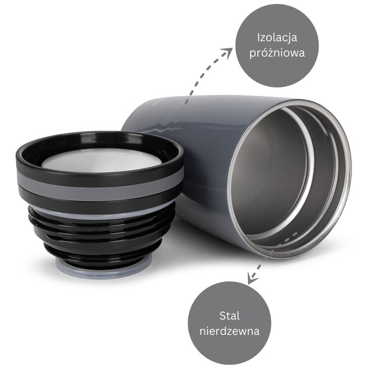 KUBEK TERMICZNY TERMOS BUTELKA BIDON NA KAWĘ HERBATĘ SZCZELNY 320ml KAMILLE