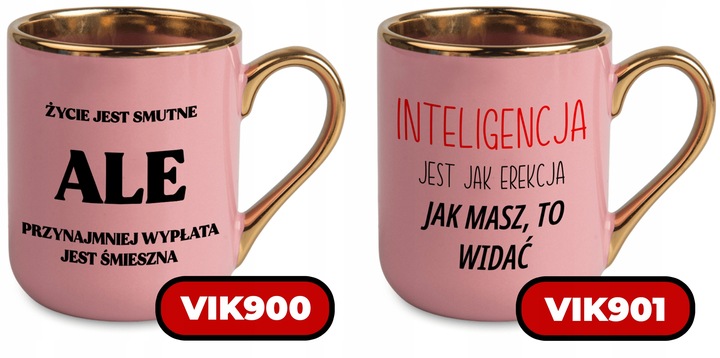 KUBEK RÓŻ ELEGANT PREZENT DLA KOLEŻANKI TT VIRAL DO PRACY JESTEŚ ŚLICZNA WZ