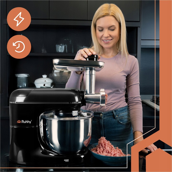 Robot Planetarny Kuchenny RUHHY z Blenderem Maszynka do Mielenia Mięsa 3w1