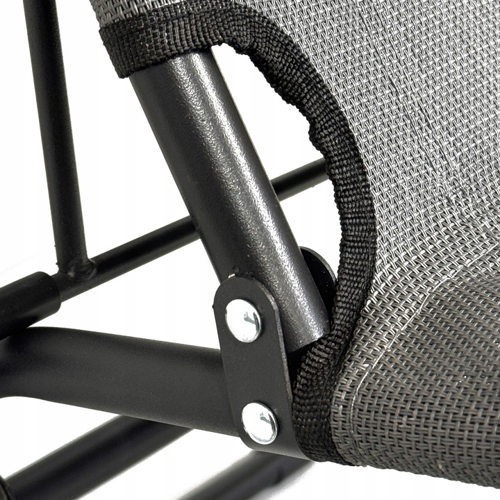 ROZKŁADANY LEŻAK ŁÓŻKO POLOWE TURYSTYCZNE SKŁADANE RIVIERA II JASNY SZARY