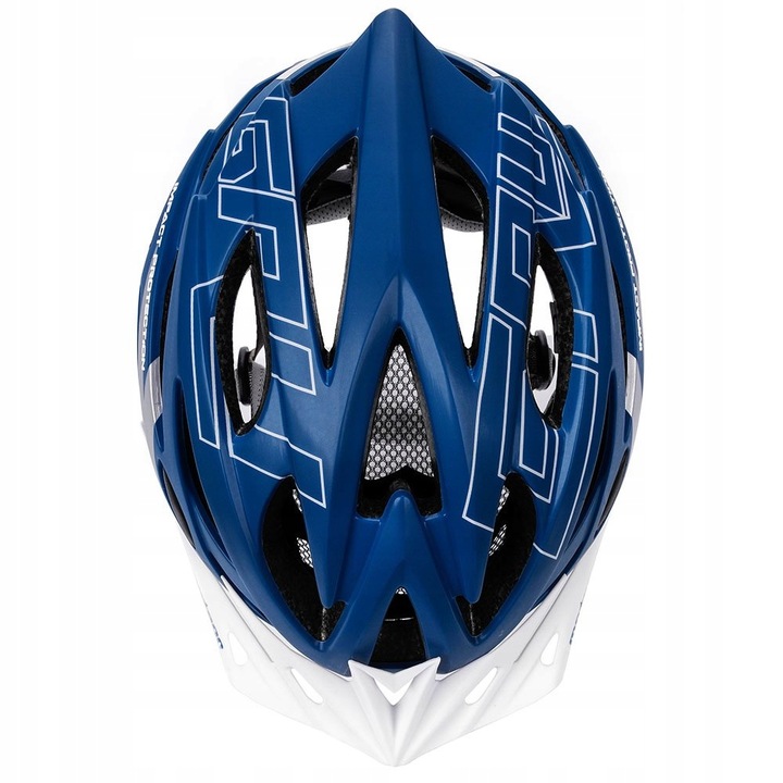 Kask rowerowy regulowany METEOR GRUVER blue/white r.L 58-61 cm