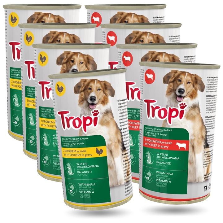 MOKRA KARMA DLA PSA PUSZKA ZESTAW MIX SMAKÓW 1240G