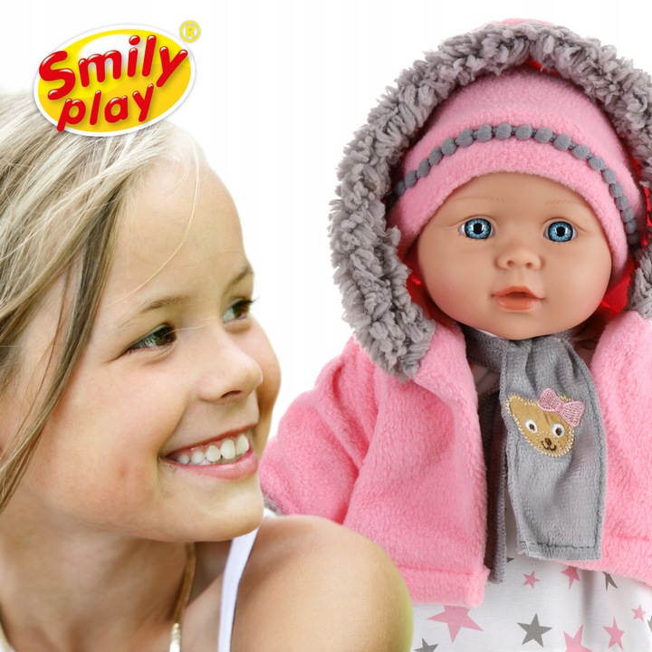 Julka Lalka bobas duża jak żywa Smily Play uczy śpiewa opowiada PL/ENG 41cm