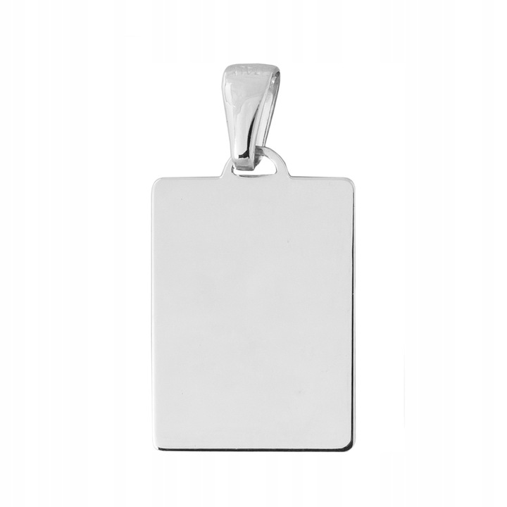 Nieśmiertelnik Srebrny pr. 925 Elegancki Polerowany Wisiorek + Grawer