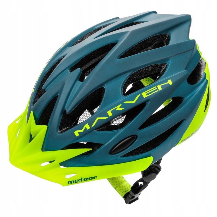 Kask rowerowy z daszkiem lekki regulowany na rower Meteor Marven S 52-56 cm