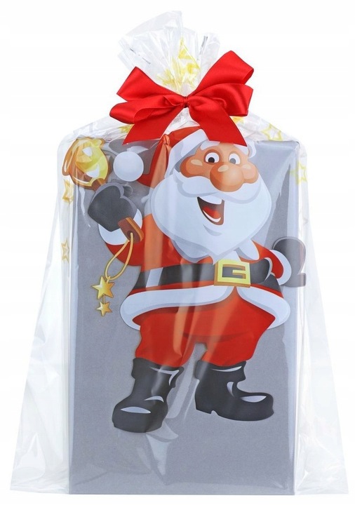 Torebki foliowe duże MOCNE ŚWIĘTA do paczek słodycze MIKOŁAJKI 30x50 50 szt