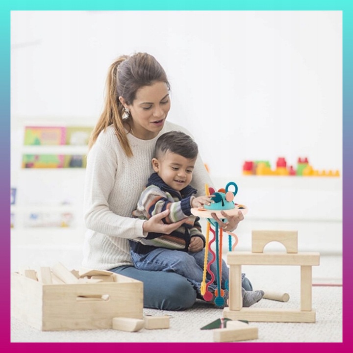 ZABAWKA SENSORYCZNA MONTESSORI GRYZAK DLA NIEMOWLĄT