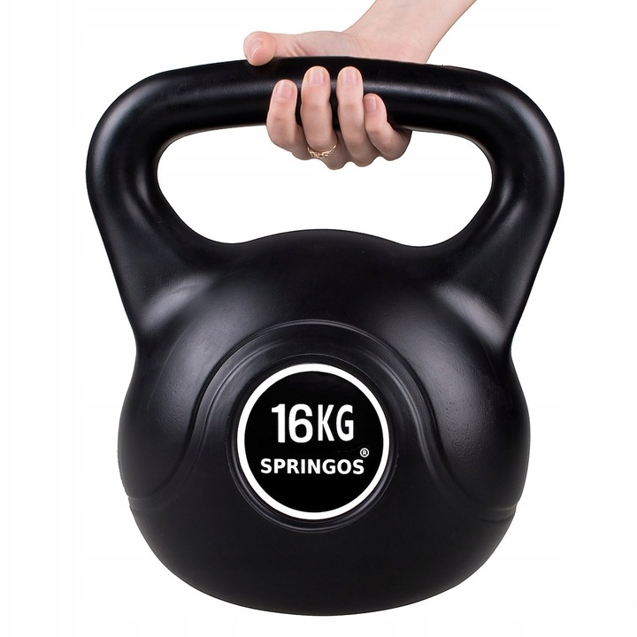 KETTLEBELL DO ĆWICZEŃ 16 KG KULA KETTLE HANTLA FITNESS ABS HANTEL CIĘŻAR
