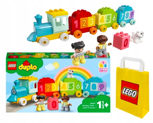 LEGO Duplo 10954 Pociąg z cyferkami + Torba Lego Prezent