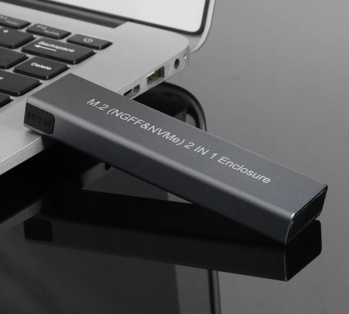 Obudowa na dysk SSD NVME/SATA PCIe M.2 USB-C Gen2 Kieszeń Adapter dysku M2