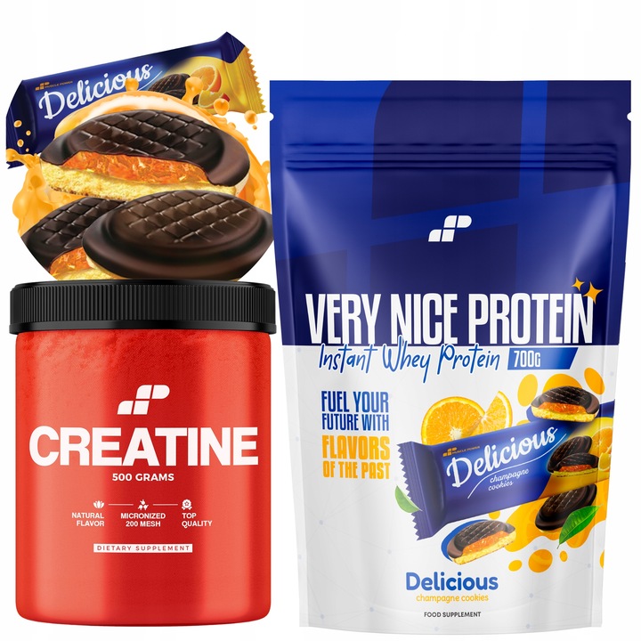 KREATYNA CREATINE MONOHYDRAT 500g + BIAŁKO WHEY WPC KONCENTRAT 700g