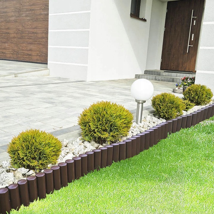 Palisada Ogrodowa Paliki Brąz 2,7 m Border Płotek