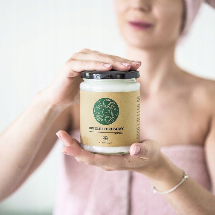 BIO Olej kokosowy 1 l Racjonalni NIERAFINOWANY tłoczony na zimno!