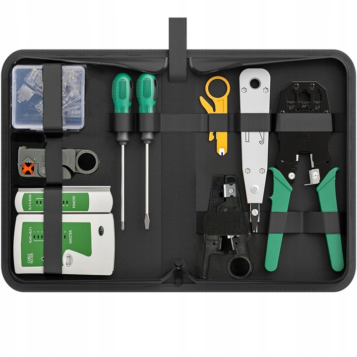 TESTER KABLI RJ45 ŚCIĄGACZ ZACISKARKA LAN3 NARZĘDZ