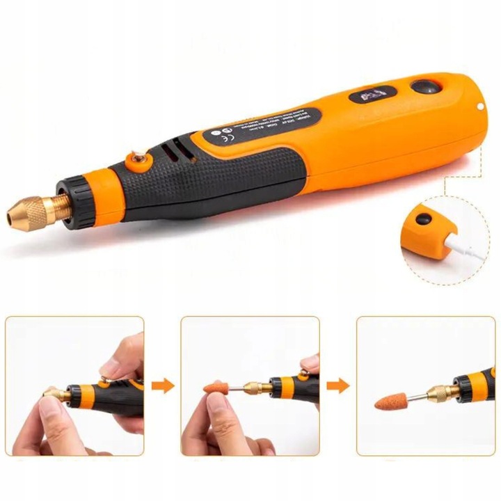 MINI ELEKTRYCZNA SZLIFIERKA WIERTARKA ELEKTRYCZNA POMARAŃCZOWA