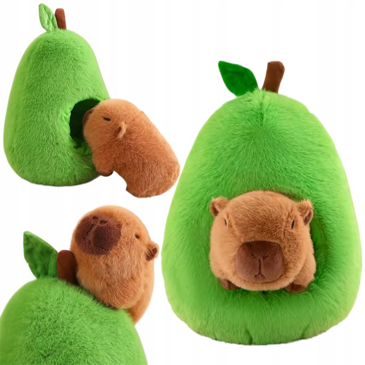 KAPIBARA W AWOKADO DUŻA MASKOTKA KAPIBARA PLUSZAK PRZYTULANKA ZABAWKA