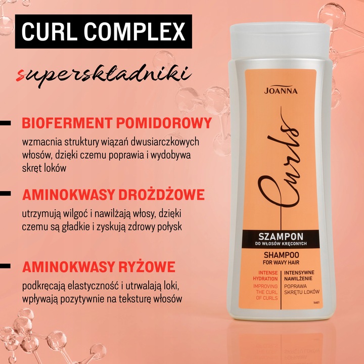 Zestaw 3x Joanna Curls do pielęgnacji włosów kręconych