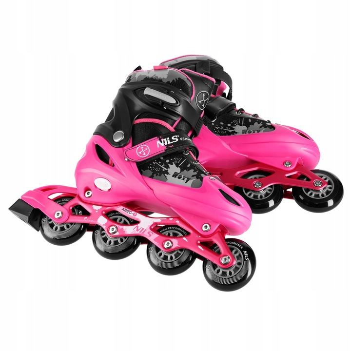 Łyżworolki Rolki Regulowane Rekreacyjne Kauczukowe Kółka Dziewczęce 39-42