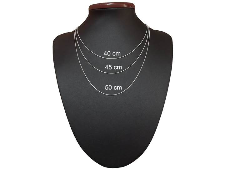 ŁAŃCUSZEK SREBRNY 925 ŻMIJKA WŁOSKA C015 DŁUGOŚĆ 40cm