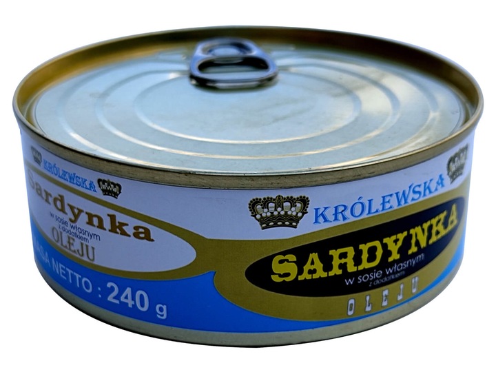 SARDYNKA KRÓLEWSKA W SOSIE WŁASNYM Z OLEJEM 6x240g